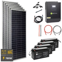 ProAutark 900Wp/3000AC Solar-Komplettpaket 24 V Inselsystem